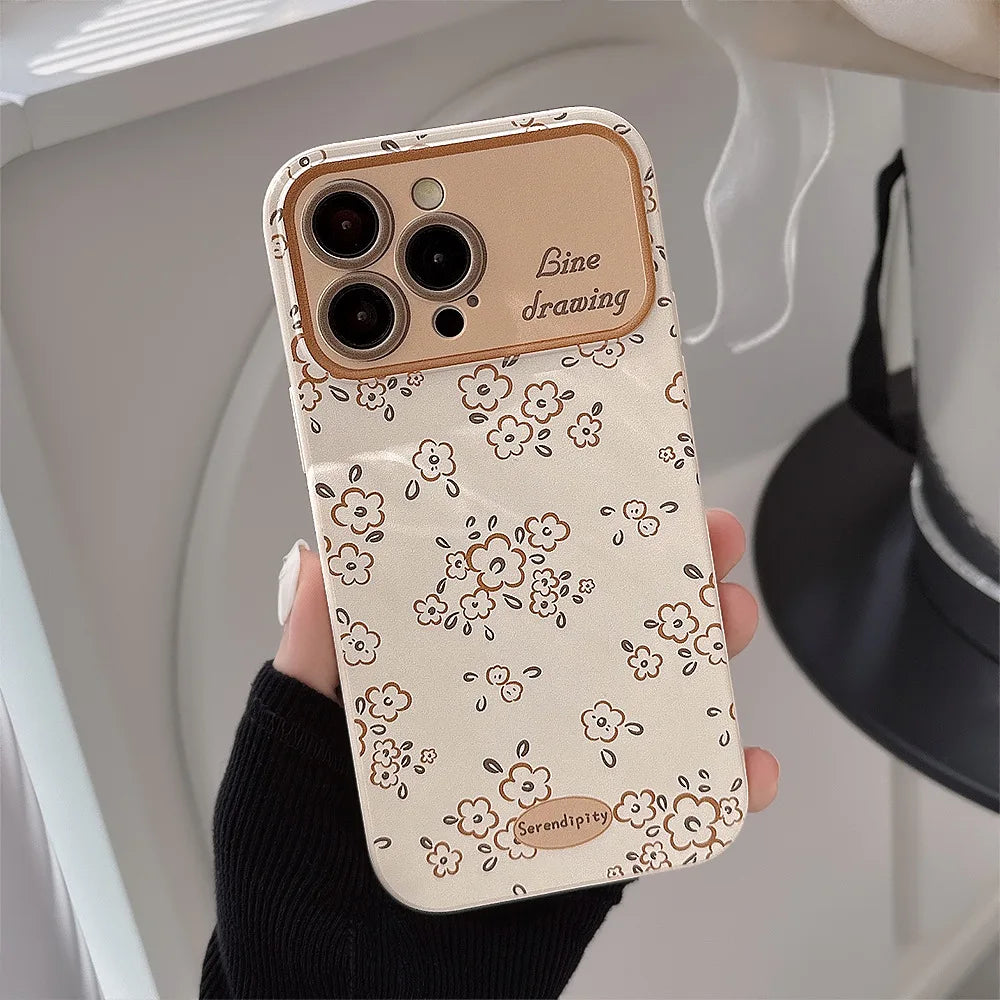 Cartoon ins yellow flower silicone soft shockproof phone case for iphone 11 12 13 promax xsmax xr x 7 8 14 15 plus pro max cover